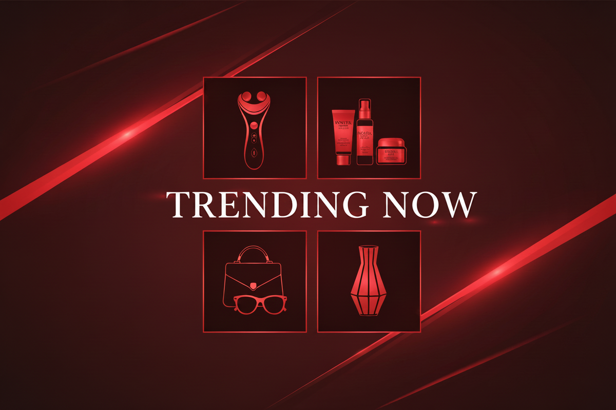 Trending Categories Banner - Red & White