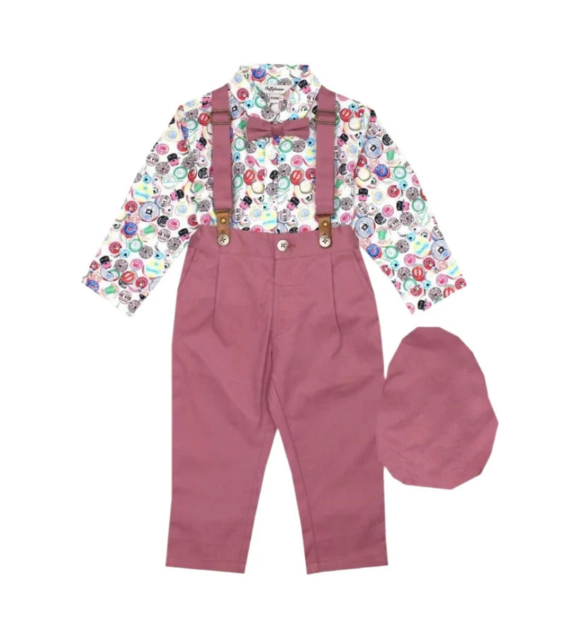 Little Gentleman's Suspenders Suit